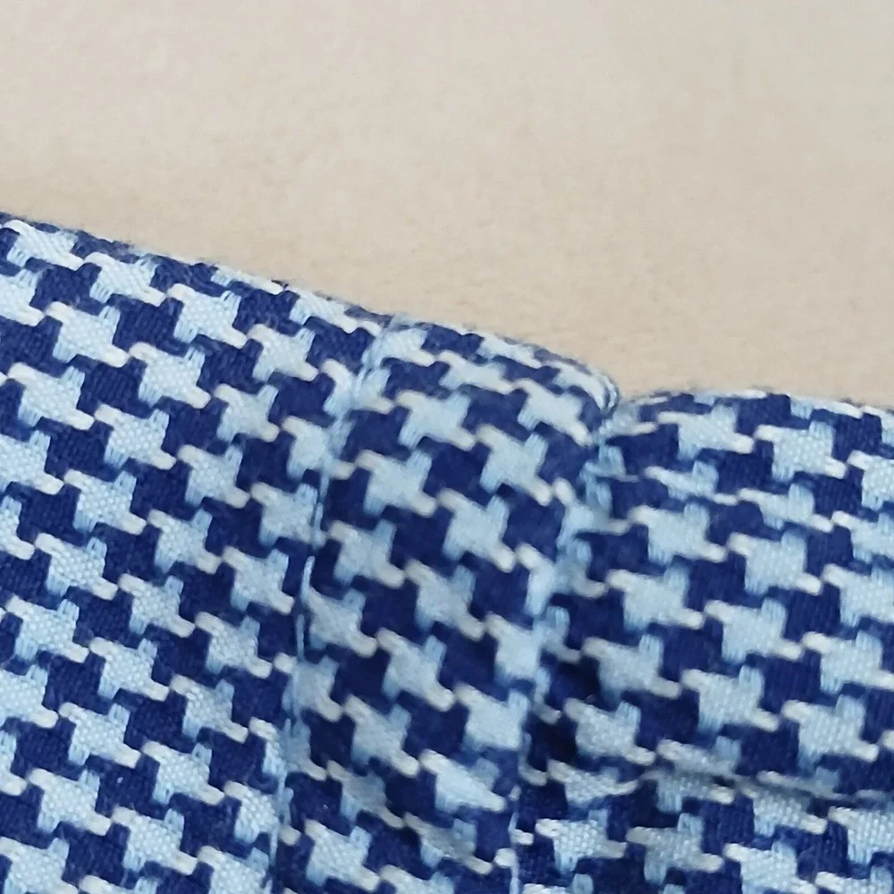 Banana Republic Large Mens Shirt Office Dress Houndstooth Heavy‎ 25x30 DEFECT